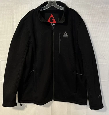 Gerry Men's Full Zip Jacket, Black, 3-Pockets Size 2XL - Image 1 of 4