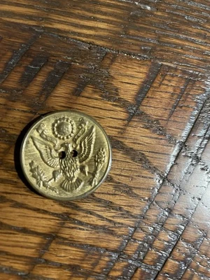 Gold Painted American Eagle Dress Up Shirt Button Or Craft Buttons - Image 1 of 3
