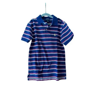 Polo Ralph Lauren Boys' Striped Regular Fit Polo Shirt Blue Red White Size S (8) - Picture 1 of 9