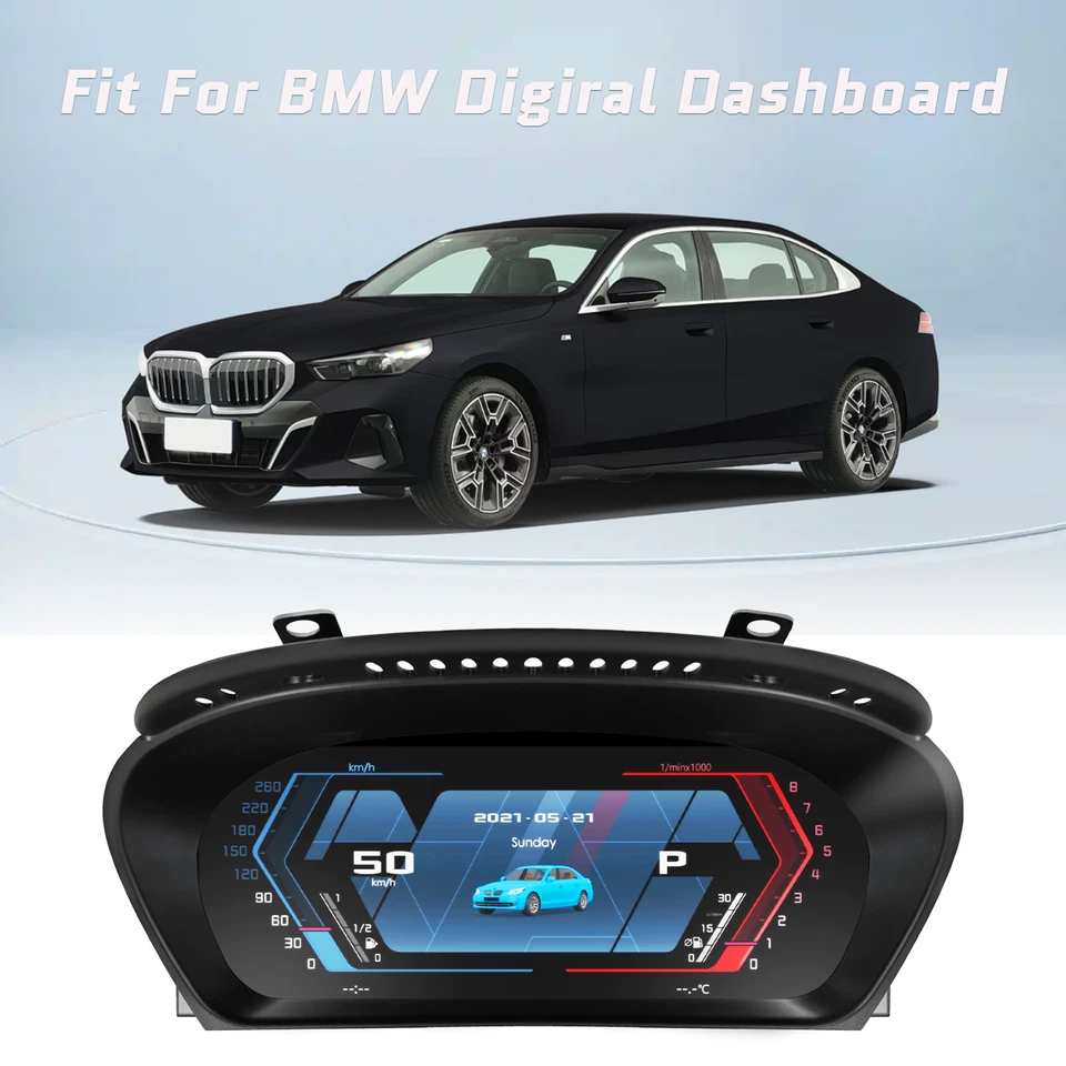 Cuadro de instrumentos velocímetro digital de 12,3" para BMW Serie 5 6 E60 E61 E63 E64 Foto 1 de 4