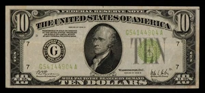 FR 2003-G $10 1928 C Federal Reserve Note US - VF - SKU-CA1484 - Picture 1 of 2