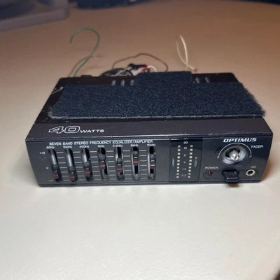 Amplificador ecualizador Optimus 7 bandas 40 vatios entrada auxiliar 12-1966A sin probar Foto 1 de 4