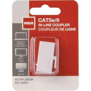 RCA CAT 5E/6 White In-Line Coupler TPH560R1 RCA TPH560R1 044476138997 White - Picture 1 of 3