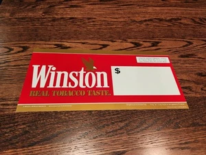 Vintage Winston Cigarette 1990s Retail Advertising Display Poster 14x6.5 - Picture 1 of 7