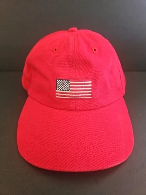 CUTTER & BUCK BEAUTIFUL AMERICAN USA FLAG  RED ADJUSTABLE STRAP HAT CAP *** - Image 1 of 4
