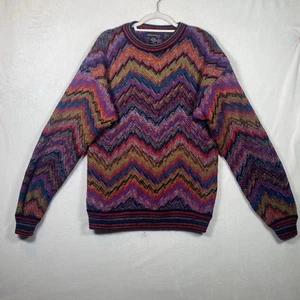 Architect Vintage Multicolor Chevron Knit Sweater Men’s Size XL - Picture 1 of 11