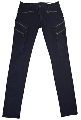 rag & bone Jean Pants Womens 28* Midnight Black Skinny Cargo Zipper Pockets USA - Image 1 of 4