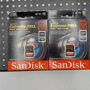 SanDisk 128GB Extreme PRO SDXC UHS-I Memory Card - Picture 1 of 2