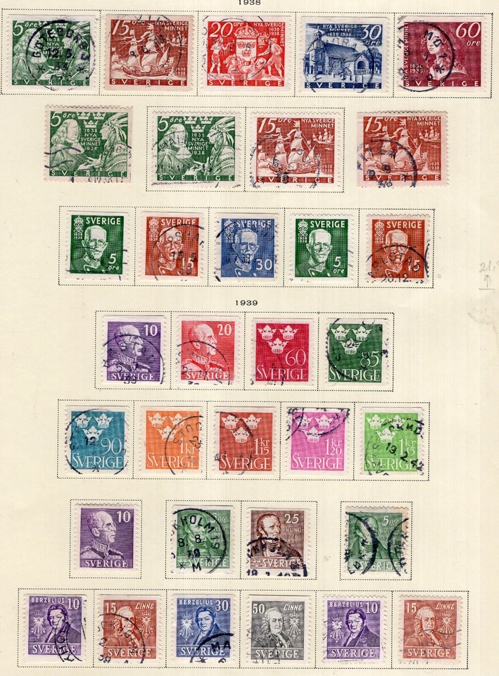 SWEDEN LOT, YEARS 1938/9, USE - Image 1 of 1