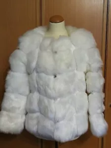 Weiße Kuscheljacke Teddyjacke Gr M (38) Kunstpelz Damen Mädchen - Bild 1 von 3