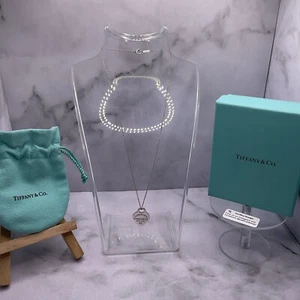 Tiffany & Co. Heart Tag 2cm X 1.6 cm, 40cm Chain Necklace, Boxed/Pouch RRP: £275 - Picture 1 of 24