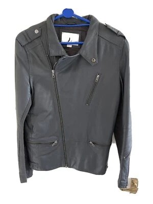 Reiss Leather Biker Jacket - Image 1 of 4