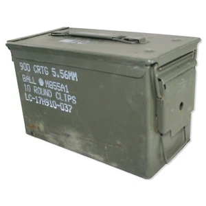 900 CRTG 5.56MM BALL M855A1 Ammunition Can 10 Round Clips LC-17H910-037 - Picture 1 of 12