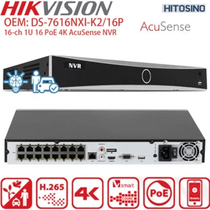 NEW Hikvision OEM 16CH NVR 2SATA 160Mbps VCA AcuSense MD2.0 US - Picture 1 of 9