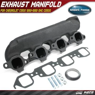 Colector de escape izquierdo con junta para Chevrolet C1500 1990-1993 GMC C3500 V8 7,4 L Foto 1 de 4