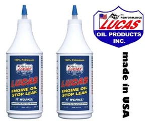 2 x LUCAS Engine Oil Stop Leak Oil Seal Sealer stop Smoke Fix Additive 946ml - Picture 1 of 1