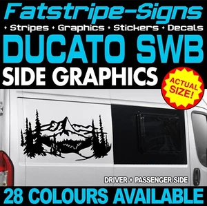 to fit FIAT DUCATO L1 SWB MOUNTAINS STICKERS GRAPHICS CAMPER VAN MOTORHOME - Picture 1 of 2