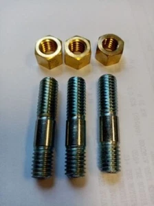 TRIUMPH GT6 MK2+MK3 & VITESSE MK2 EXHAUST MANIFOLD TO DOWNPIPE STUDS/NUTS KIT - Picture 1 of 1