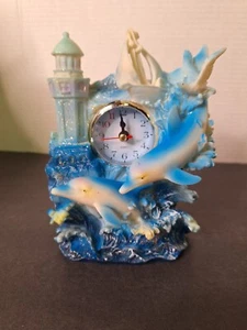 Awesome Dolphin Desk Clock PDB-97 Working See Video - Picture 1 of 12