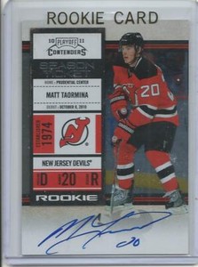 2010-11 Playoff Contenders Matt Taormina Auto Rookie Card RC #147 Mint