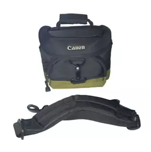 Canon DSLR Camera Gadget Bag w/ Strap Wait Belt Black/ Green - Picture 1 of 6
