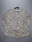 Foxcroft 16W Animal Cheetah Print Wrinkle Free Buttoned Shirt 1303