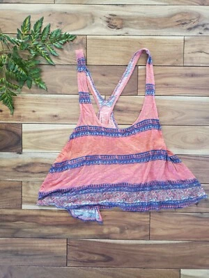 Top Ecote Mujer M Corto Abierto Solapa Espalda Corredora Floral Coral Suelto Concierto Top Foto 1 de 4