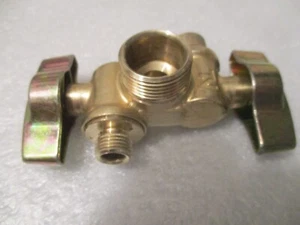 BrassCraft 1/2 in. Nominal Inlet x 3/8 in. O.D. Comp x 1/4 in. O.D. Ball Valve - Picture 1 of 8