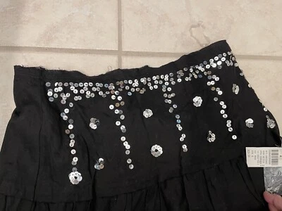 MAXI FALDA ARAÑA SELLO HÚMEDO LENTEJUELAS GASA NEGRA ALGODÓN Y MALLA FORRADA FIESTA VERANO Foto 1 de 4