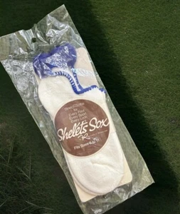 VTG Orlon Bootie Socks NOS 8-11 Shelets 70's 80s Royal Low cut Women's ankle - Picture 1 of 7
