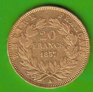 Gold France 20 Francs 1857 A Napoléon III Better Than Very Fine nswleipzig