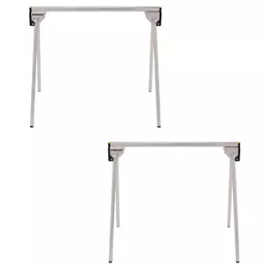 Sawhorse 29 In Folding Metal Saw Horse Steel Work Table Stand Adjustable 2 Pack - Picture 1 of 12