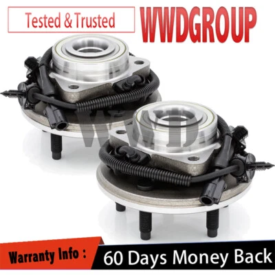 2x Front Wheel Bearing Hub For 2002-05 Ford Explorer Mercury Mountaineer Aviator Foto 1 de 4