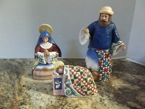 Jim Shore Heartwood Creek Holy Family Ornament Set Baby Jesus Mary Joseph - 2003 - Bild 1 von 11