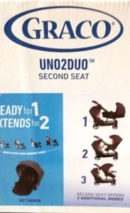 SEGUNDO ASIENTO DE COCHECITO GRACO UNO2DUO - ACE, ELLINGTON, AZEL - $99.99 AL POR MENOR NUEVO - Imagen 1 de 9
