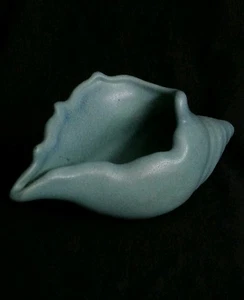 Antique Van Briggle pottery turquoise shell planter, IV mark - Picture 1 of 7