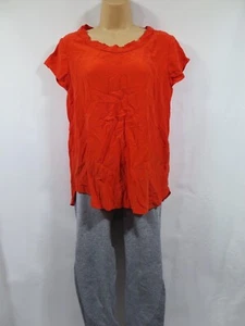 Ladies Silk Blouse / T-Shirt Size S Orange Very Good Condition - Picture 1 of 4