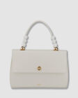 $495 Imago-A Women's White Nº43 Carré Leather Shoulder Top Handle Mini Tote Bag