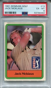1981 Donruss Golf #13 Jack Nicklaus PSA 6 EX-MT - Picture 1 of 2
