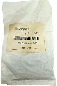 RT Dygert 1KEZ3 3/8"x3/32" 106N70 O Rings, 100 Pack, new (SS) - Picture 1 of 5
