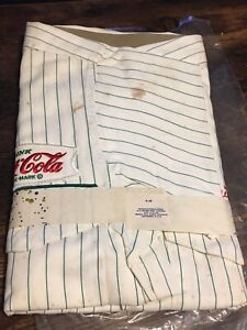 Orig Vintage Green Striped Coke Delivery Employee Shirt Coca Cola -Open Package