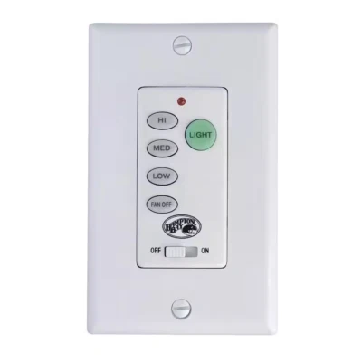 Kit de control de pared de ventilador de techo Hampton Bay interruptor de pared de operación de luz de velocidad del ventilador Foto 1 de 2