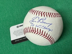 TOM BROWNING Signed Inscribed Major League Baseball Cincinnati Reds SGC COA - Picture 1 of 1