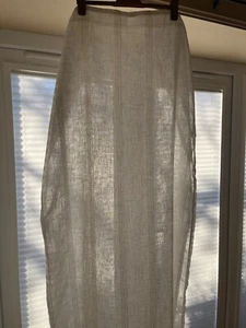 2x pencil pleat voile panels linen look dunelm mill size approx 227 x 144 cream - Picture 1 of 6