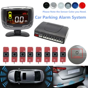 8 Parking Sensor Reversing Radar Dual-core LCD Display Auto Car Alarm System Kit - Picture 1 of 11