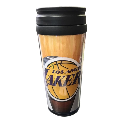 NBA Los Angeles Lakers 16-Ounce Plastic Travel Tumbler Cover
