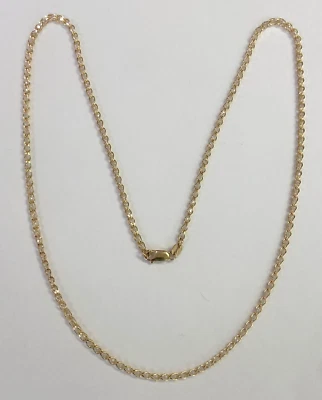 Collar HSN Golden Treasures cadena de eslabones de jaula de cristal sólido de 14 quilates 17-3/4" Foto 1 de 4