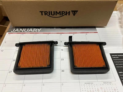 Juego de filtros de aire Triumph Bonneville Bobber/Negro/Speedmaster NUEVO OEM Set Foto 1 de 4