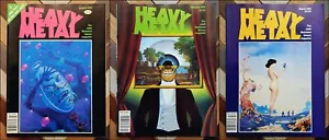 HEAVY METAL Vol.3 #9, 10, 11 Sharp Set De 3 1980 ARTE DE FANTASÍA Creadores Legendarios - Imagen 1 de 10