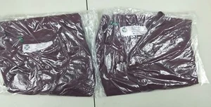 white knight burgundy long sleeve scrub top size 3xl lot of 2 - Picture 1 of 4